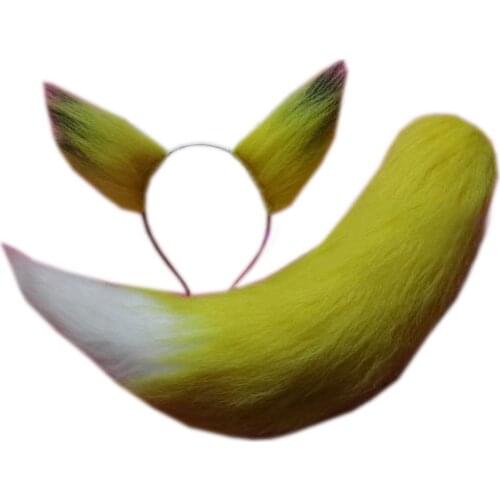New Anime Sewayaki Kitsune no Senko-San Fox Tail Ears Clips Fur Hairpin Ears Cosplay Prop