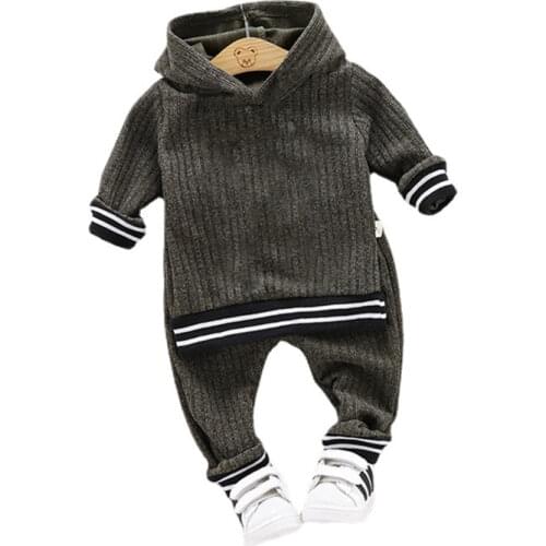 Fashion Sweatshirts Autumn Baby Girl Clothes Children Boys Cotton Casual Hoodies Pants 2Pcs/Sets Toddler Costume Kids Tracksuits