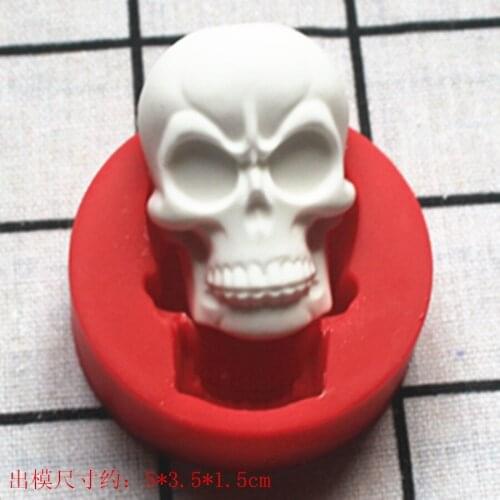 P696 halloween skull silicone mould Chocolate mold baking tools
