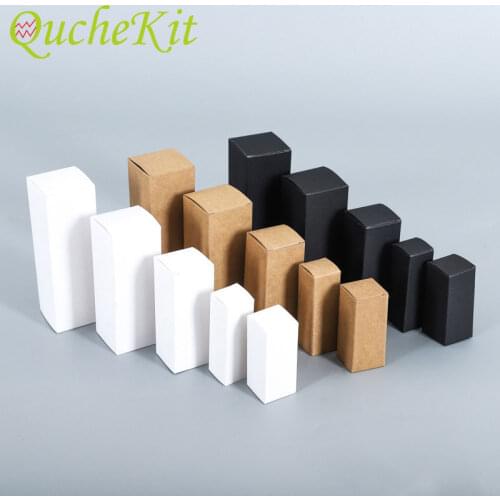 50pcs Kraft Paper Gift Box For Packaging Essential Oil Bottle DIY Spray Bottle Lip Gloss Packing Cardboard Box Jewelry Organizer