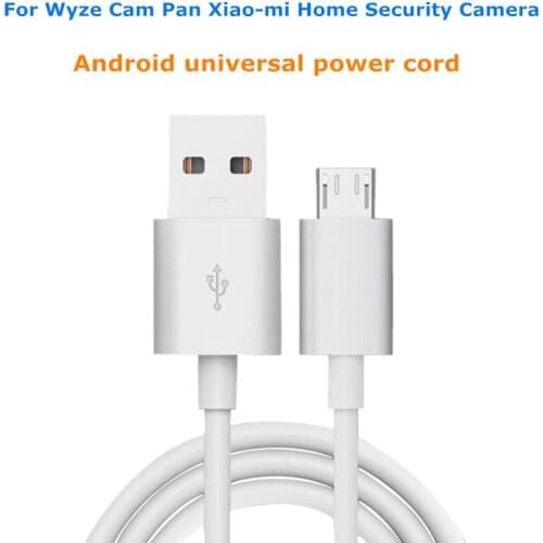8m Length Universal Micro USB Power Extension Cable with An-droid Interface for Wyze Cam Pan Xiao-mi Home Security Camera