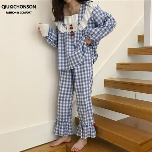 Женские пижамы Qiukichonson China At AliExpress