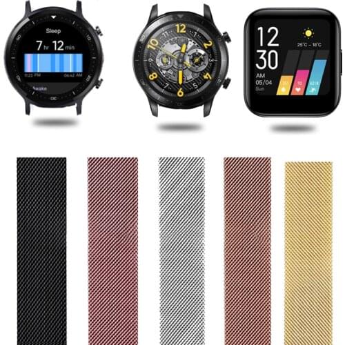 Stainless Steel Strap For Realme Watch S Pro Smart Band Magnetic Loop Metal Bracelet For Realme S Watch Real Me Wristband Correa