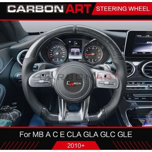 Carbon Fiber Steering Wheel For bens A C E CLA GLA GLC GLE W205 W213 X253 Carbon Fiber racing steering wheel year 2010