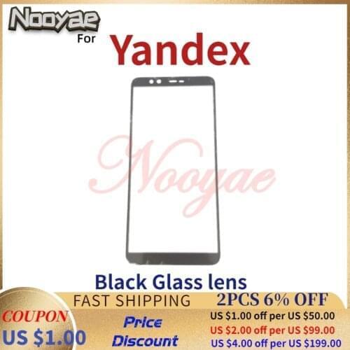 TOP Black Covered On Front Digitizer LCD Display Sensor Glass Panel For Yandex Phone Touch Screen Glass lens