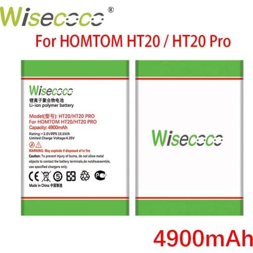 WISECOCO 4900mAh Battery For HOMTOM HT20 / HT20 Pro Mobile Phone In Stock High Quality Battery+Tracking Number