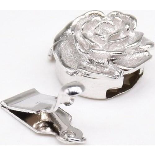 10 pcs/lot 925 Solid Sterling Silver Findings 10*15mm Silver Pearl Clasp Connector,Silver Jewelry Accessories