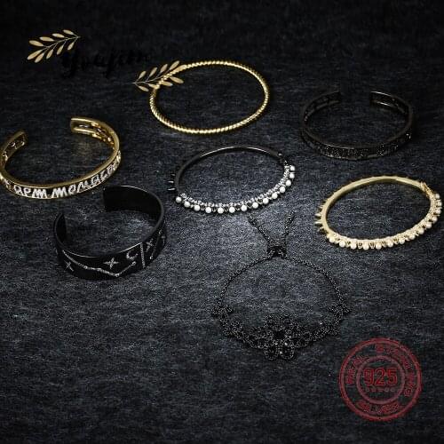 New Womens Zircon 925 Silver Bracelet Bracelet Light Luxury Dark Fashion Monaco Exquisite Jewelry Gift