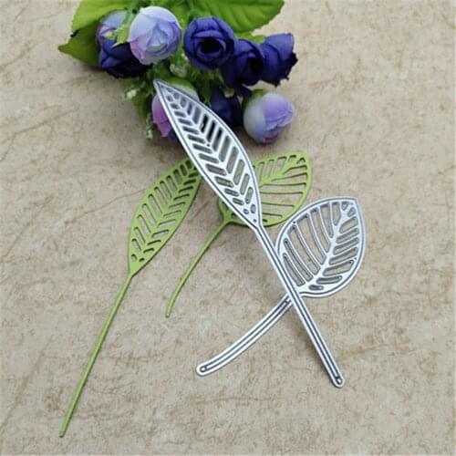2Pcs leavesMetal Cutting Dies For DIY Scrapbooking Album Embossing Paper Cards Decorative Crafts