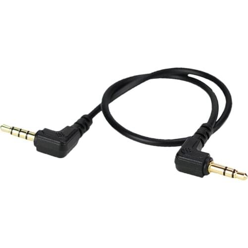3.5mm TRRS to TRS Audio Cable Connector Wire 28cm/0.91ft for Mobile Phones Microphone Headphones