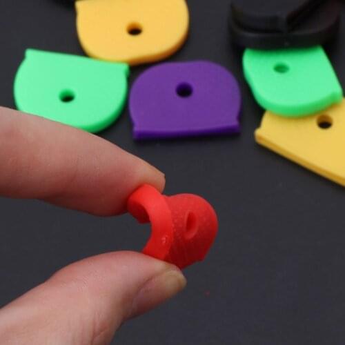 32Pcs Key Cap Tags Label ID Silicone Coding Color Key Identifier Cover 8 Colors