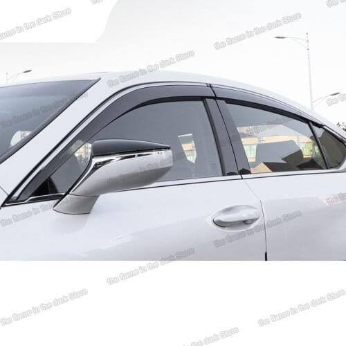 Lsrtw2017 acrylic car window rain shield for lexus es200 es260 es300h 2018 2019 2020