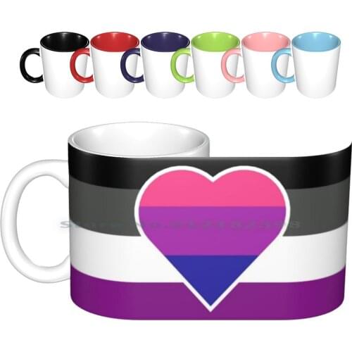 Biromantic Asexual Flag Ceramic Mugs Coffee Cups Milk Tea Mug Biromantic Asexual Bi Ace Pride Flag Lgbt Lgbtq Love Creative