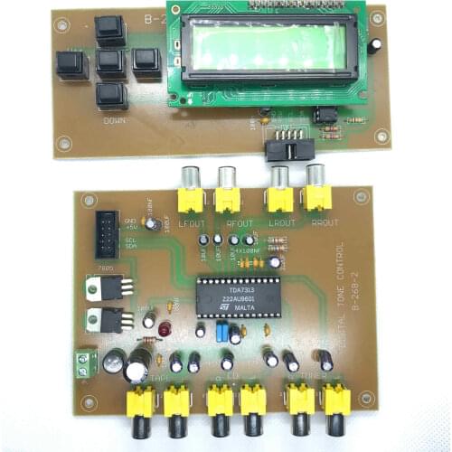 Quadrophonic Tone Control Preamplifer Board Stereo 4 Channel Digital Preamp Tda7313 Circuit Sound Audio Amplifier Bass Treble