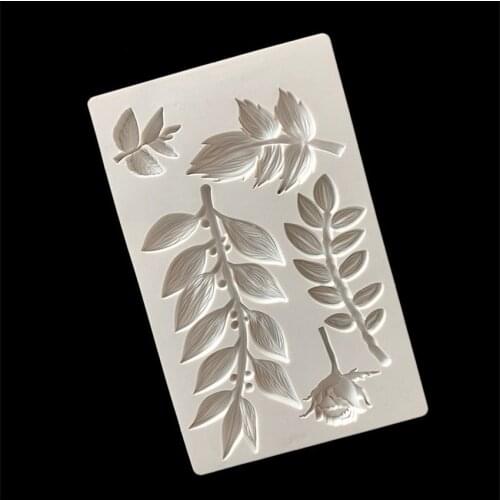 Baking tools DIY Sugar craft Cake rose leaves Silicone Mold Fondant Mold Cake Candle soap decorating Tools Gum paste Mold