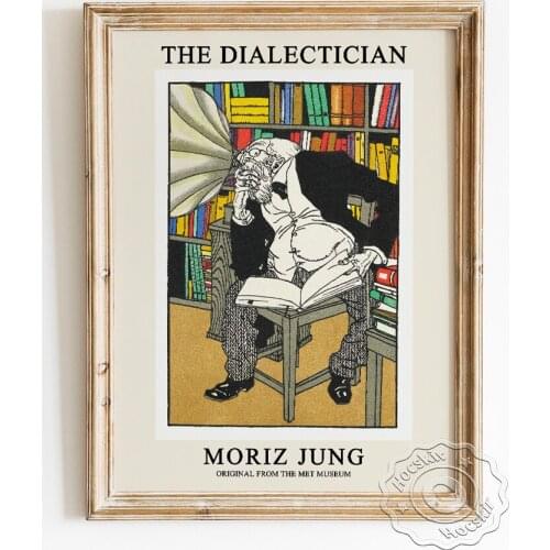 Moriz Jung Exhibition Museum Poster, The Dialectician Art Prints Wall Stickers, Der Diaektforscher Canvas Painting Home Decor