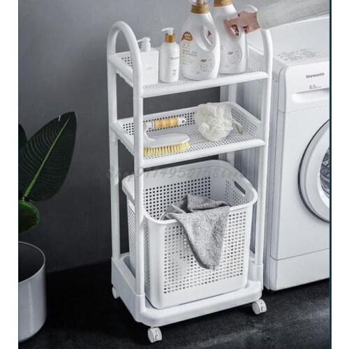 Dirty Clothes Storage Artifact Household Nordic Multilayer Laundry Basket Storage Basket Bathroom Dirty Clothes Basket Rack