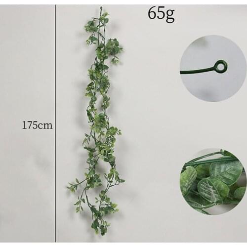 Artificial Decoration For Bedroom Shop Garden Fake Leaves Wall Hanging Vine Faux Plants Background Decor