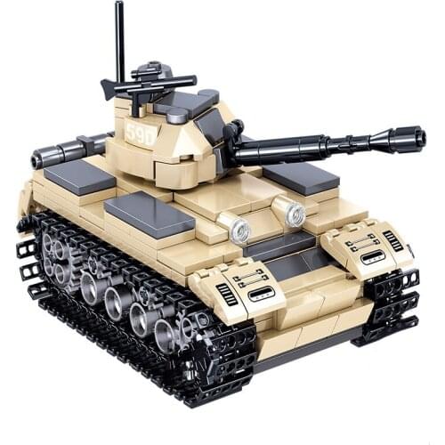 WW2 Military German Simulation Army Medium Battle tank Tank Soldier Building Blocks Kit Bricks Classic Model Children Toys Gift