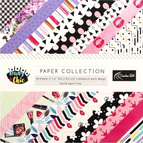 CRZCrafter 6"x6 Inch Scrapbooking Pattern Craft Designer Decorative Papers One Side Designs Background Origami Pack Acid Free