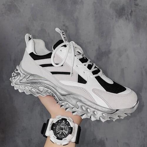 New Durian Bottom Men Sneakers Fashion Mesh Chunky Sneakers Casual Shoes Autumn Comfortable Thick Sole Old Dad Platform Shoes