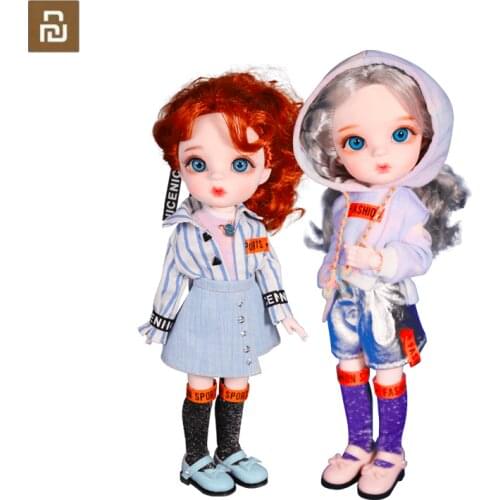 Youpin BJD Doll Little Lucky Series Simulation Movable Joint Body 7 types of role-playing toy for Children Over 8 Years Old
