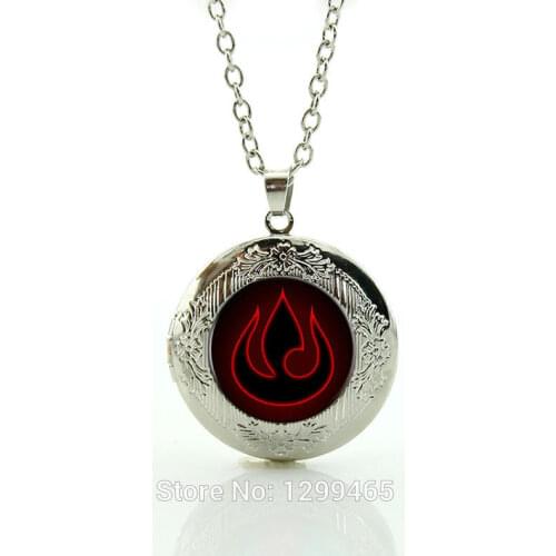Charms Jewelry Handmade Fire Nation pendant Avatar the Last Airbender necklace Geometric Art picture locket Pendant N724