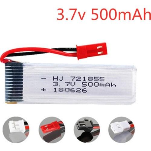 3.7V 500mAh Lipo battery For WLtoys V929 V966 V977 X20 V959 V212 V222 H37 H07 Udi U815A U818A L6036 Lipo battery 721855