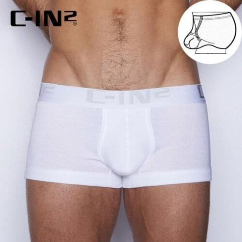C-IN2 mens underwear rings underwear testosterone-raising and fine variety of ribbed boxer shorts cotton underwear shorts