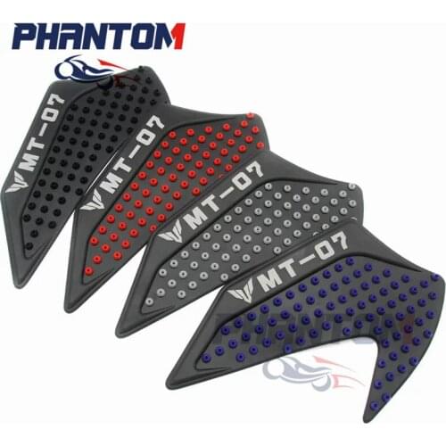 For Yamaha MT-07 MT07 MT 07 2014 2015 2016 2017 Motorcycle Tank Pad Protector Sticker Decal Gas Knee Grip Tank Traction Pad Side