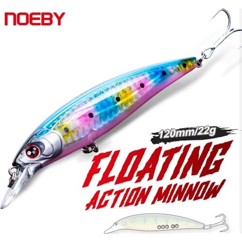 NOEBY Floating Minnow Fishing Lures 100 120mm 14 22g Wobbler Jerkbait Artificial Hard Bait for Sea Bass Pike Tackle Fishing Lure