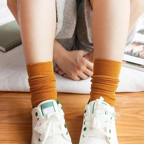 Fashion Women Soft Cotton Retro Socks Autumn Causal Girl Student Socks Winter Warm Socks Harajuku Style Cute Cotton Women Socks