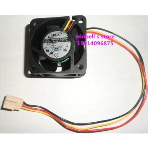 Original 40*40*20mm 4cm dual ball bearing fan AD0412HB-C52 12V 0.15A 3wires,in stock
