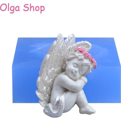 RYL016 Sugarcraft Sleeping Angle silicone mold fondant mold cake decorating tools chocolate gumpaste mold