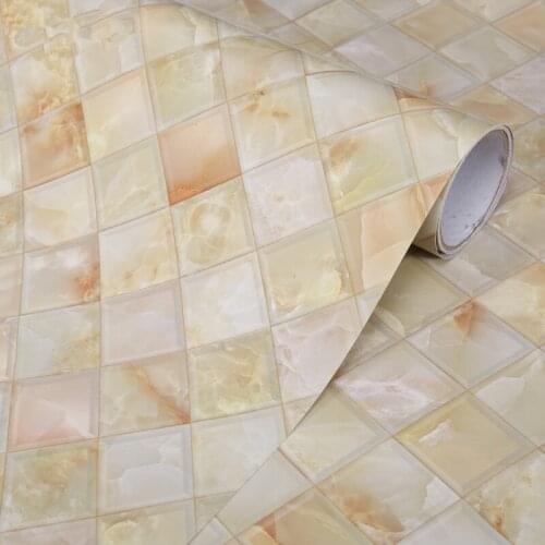 Thick Kitchen Backsplash Decorative Film Self Adhesive Marble Wall Papel PVC Wallpaper for Bedroom Furniture Desktop Stickers