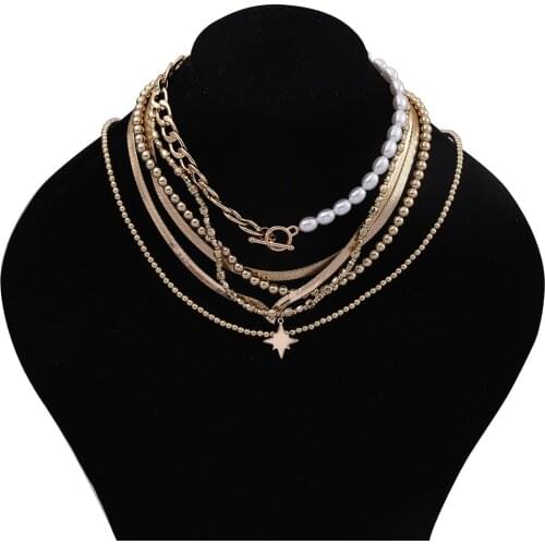 Punk Gothic Chunky Thick Link Chain Choker Necklace Women Vintage Carved Coin Collier Collares Necklace Jewelry