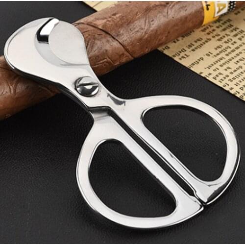 1pcs Cigar Cutter Stainless Steel Classic Cigars Cutter Christma Scissors Gift Smoke Cigarette For Men Herb Smoking Accessories