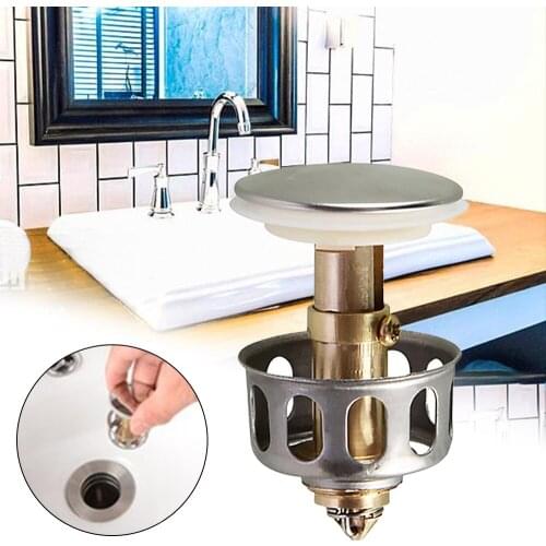 1Pc Universal Sink Drain Filter Overflow Cap Round Hole Cover For Bathroom Sink Up Drain Vanity Stopper Bouncing Core Filter