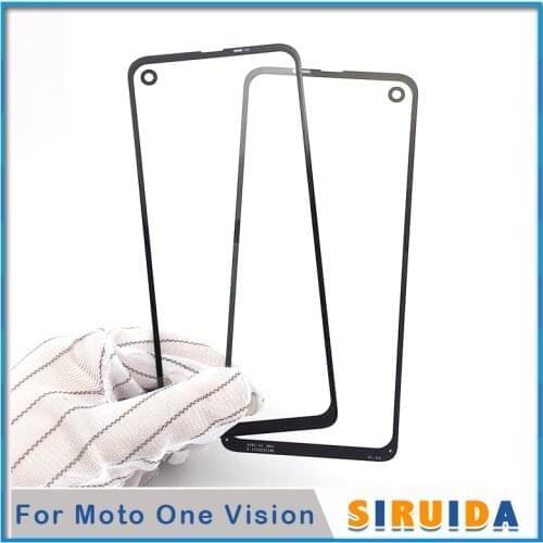 10pcs/lot LCD Screen Front Touch Screen Outer Glass Outer Lens For Motorola Moto One Vision P50 XT1970 Replacement Repairing