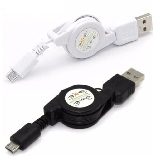 200pcs lots Top quality Retractable 5Pin Micro USB Cable for Samsung Huawei Xiaomi Android Cable