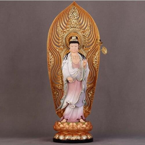 2021 ASIA BUDDHISM HOME FAMILY SHOP BRING GOOD LUCK BLESS SAFE HEALTH MAHASTHAMAPRAPTA BODHISATTVA GUANYIN BUDDHA GOD STATUE