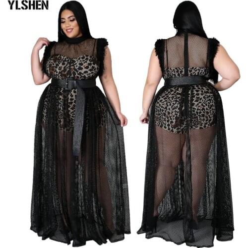 4XL Christmas Robe Femme African Dresses for Women Long Maxi Dresses Plus Size Sexy Mesh African Dress Dashiki Summer Clothes