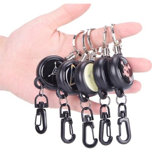 5 Style Steel Rope Burglar Tool Belt Money Retractable Key Recoil Ring Pull Chain Clip Bag Hook Hanger Holder New Arriva