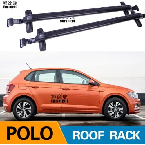 2Pcs Roof bars For VOLKSWAGEN polo 2002+ 2017 2018 2019 VI IV V Aluminum Alloy Side Bars Cross Rails Roof Rack Luggage