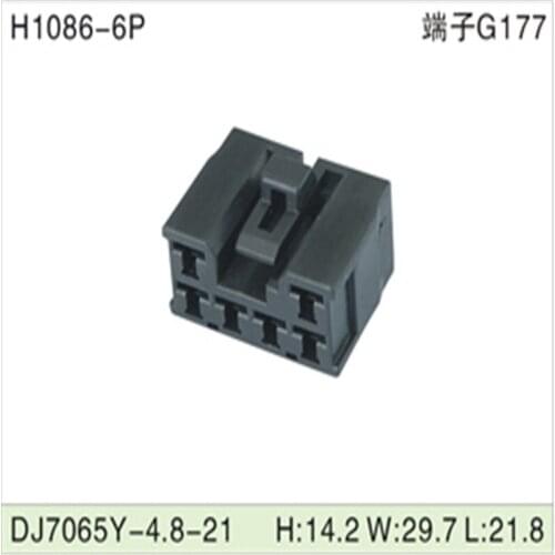 Free shipping 500pcsDJ7065Y-4.8-21 6Pin 4.8mm AMP Car Electrical Wire Connectors for VW,BMW,Audi,Toyota,NISSAN AND other