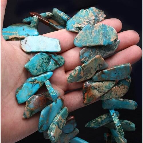 Natural Stone Beads For Jewelry Making Irregular Cross-bore Emperor Stone DIY Necklace Bracelet Handiwork Accessory 38 CM