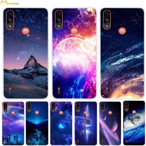 For Motorola Moto E7 Power Case Star Space Soft Silicon Phone Cover For Moto E7 Plus Case MotoE7 E 7 Power Etui Clear TPU Bumper