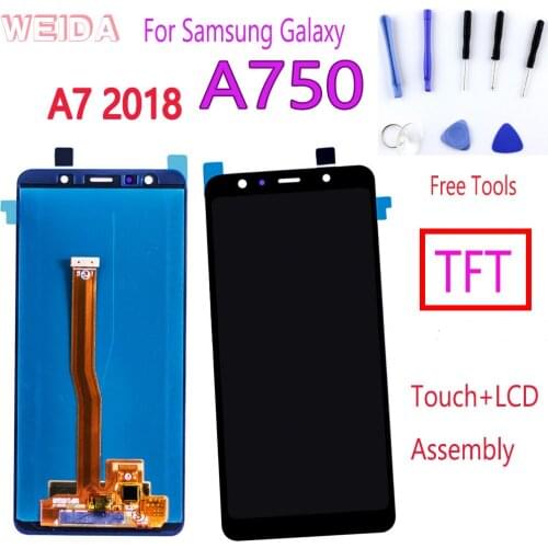 6” Display for Samsung Galaxy A7 2018 A750 SM-A750F A750F A750 A750F/DS LCD Display Touch Screen Digitizer Assembly Free Tools