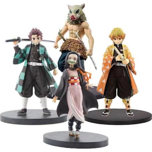 Kamado Tanjirou Figure Toys Demon Slayer: Kimetsu no Yaiba PVC Model Toys for children Nezuko Agatsuma Zenitsu Hashibira Inosuk