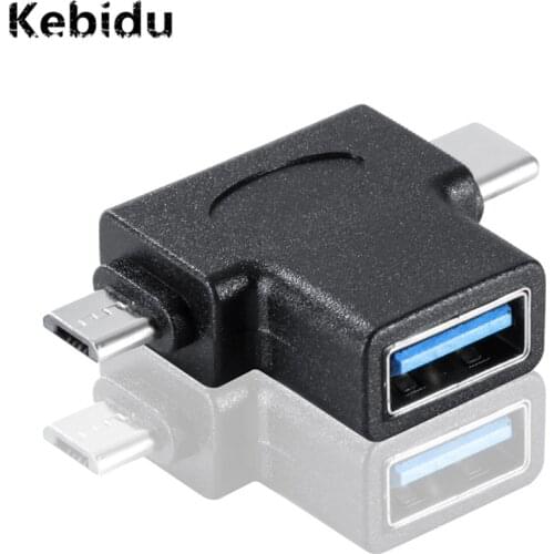 Kebidu Wholesale Multifunction USB 3.0 Female/Type-c Male Micro USB Male OTG Converter Audio Data Cable Adapter for 1080P HDTV